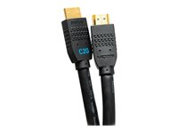C2G 35ft Ultra Flexible 4K Active HDMI Cable Gripping 4K 60Hz - In-Wall M/M - HDMI-kaapeli Ethernetillä - HDMI uros to HDMI uros - 10.7 m - musta - aktiivinen, tuki 4K / 60 Hz C2G10383