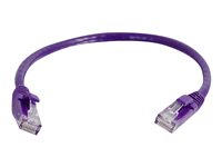 C2G Cat5e Booted Unshielded (UTP) Network Patch Cable - Kytkentäkaapeli - RJ-45 (uros) to RJ-45 (uros) - 50 cm - UTP - CAT 5e - valettu, piikitön, säikeinen - violetti 83658