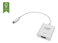 Vision TC-USBCHDMI - Ulkoinen videoadapteri - USB-C 3.1 - HDMI - valkoinen - vähittäismyynti TC-USBCHDMI