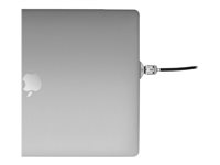 Compulocks Ledge Lock Adapter for MacBook Pro 16" (2019) with Keyed Cable Lock - Turvalohkon liitäntäsovitin - hopea - sekä avaimellinen kaapelilukko malleihin Apple MacBook Pro 16" (Late 2019) MBPR16LDG01KL