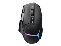 Logitech G G502 X PLUS - Hiiri - optinen - 8 painiketta - langaton - 2.4 GHz - USB Logitech LIGHTSPEED receiver - musta 910-006162