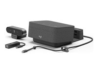 Logitech Logi Dock Focus Room Kit - Videoneuvottelupakkaus (Logitech Logi Dock, Logitech BRIO Ultra HD Pro Webcam) - sertifioitu Microsoft Teamsille 991-000457