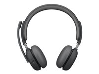 Logitech Zone Wireless 2 - Kuuloke + mikrofoni - korvien päällä - Bluetooth - langaton - aktiivinen melunpoisto - USB-C Bluetooth-sovitin - grafiitti - sertifioitu Microsoft Teamsille 981-001152