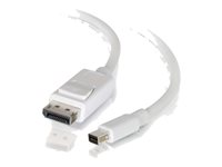 C2G 2m Mini DisplayPort to DisplayPort Adapter Cable 4K UHD - White - DisplayPort -kaapeli - Mini DisplayPort (uros) to DisplayPort (uros) - 2 m - valkoinen 84298