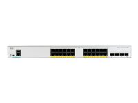 Cisco Catalyst 1000-24P-4G-L - Kytkin - Hallinnoitu - 24 x 10/100/1000 (PoE+) + 4 x Gigabit SFP (uplink) - telineeseen asennettava - PoE+ (195 W) C1000-24P-4G-L