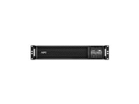 APC Smart-UPS SRT 2200VA RM - UPS (torniin asennettava/ulkoinen) - Vaihtovirta 220/230/240 V - 1980 watti(a) - 2200 VA - Lyijyhappo - RS-232, USB - lähtöliittimet: 10 - 2U - musta malleihin P/N: AR4018SPX432, AR4024SP, AR4024SPX429, AR4024SPX431, AR4024SPX432, NBWL0356A SRT2200RMXLI