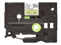 Brother TZe-C31 - Black on fluorescent yellow - Rulla (1,2 cm x 5 m) 1 kasetti(a) laminaattinauha malleihin Brother PT-D210, D600, H110; P-Touch PT-1005, 1010, D450, D800, H110, P300, P900, P950 TZEC31