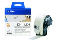 Brother DK-11201 - Musta valkoisella - 29 x 90 mm 400 tarra (tarrat) (1 rulla (rullaa) x 400) osoitelaput malleihin Brother QL-1050, 1060, 1110, 500, 550, 560, 570, 580, 600, 650, 700, 710, 720, 820 DK11201