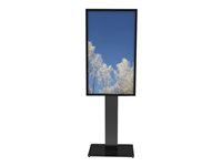 HI-ND Floorstand Glass - Teline malleihin LCD-näyttö / digisoitin - metalli - musta, RAL 9005 -näytön koko: 55" -kiinnitysliitäntä: 200 x 200 mm - lattialla seisova malleihin Samsung QM55R FS5511-5101-02