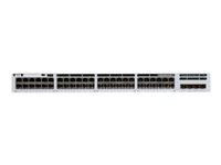 Cisco Catalyst 9300L - Network Essentials - kytkin - L3 - Hallinnoitu - 48 x 10/100/1000 (UPOE) + 4 x 10 Gigabit SFP+ (maa-satelliittiyhteys) - telineeseen asennettava - UPOE (675 W) C9300L-48UXG-4X-E