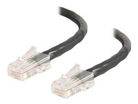 C2G Cat5e Non-Booted Unshielded (UTP) Network Patch Cable - Kytkentäkaapeli - RJ-45 (uros) to RJ-45 (uros) - 50 cm - UTP - CAT 5e - säikeinen, uniboot - musta 83040