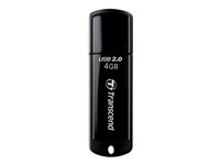 Transcend JetFlash 350 - USB Flash-asema - 4 Gt - USB 2.0 - musta TS4GJF350