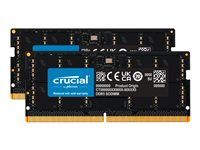 Crucial - DDR5 - pakkaus - 64 Gt: 2 x 32 Gt - 262-nastainen SO-DIMM - 4800 MHz / PC5-38400 - CL40 - 1.1 V - puskuroimaton - non-ECC CT2K32G48C40S5