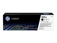 HP 201X - Tuottoisa - musta - alkuperäinen - LaserJet - väriainekasetti (CF400X) malleihin Color LaserJet Pro M252dn, M252dw, M252n, MFP M277c6, MFP M277dw, MFP M277n CF400X