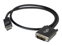 C2G 15ft DisplayPort to DVI-D Adapter Cable - M/M - Sovitinkaapeli - TAA-yhdenmukainen - DisplayPort (uros) to DVI-D (uros) - 4.57 m - siipiruuvit, 1920 x 1200 (WUXGA) -tuki - musta 54342