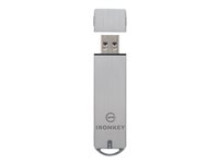 IronKey Enterprise S1000 - USB Flash-asema - salattu - 128 Gt - USB 3.0 - FIPS 140-2 Level 3 - TAA-yhdenmukainen IKS1000E/128GB