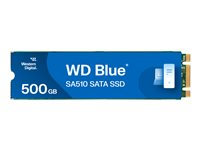 WD Blue SA510 WDS500G3B0B - SSD - 500 GB - sisäinen - M.2 2280 - SATA 6Gb/s - sininen WDS500G3B0B