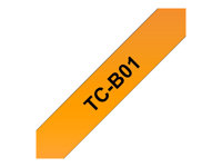 Brother TCB01 - 12 mm x 6.7 m - musta fluoresentilla oranssilla - laminaattinauha malleihin P-Touch PT-2000, PT-3000, PT-500, PT-5000, PT-8E TCB01