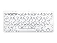 Logitech K380 Multi-Device Bluetooth Keyboard - Näppäimistö - langaton - Bluetooth 3.0 - pohjoismainen (tanska/suomi/norja/ruotsi) - luonnonvalkoinen 920-010403