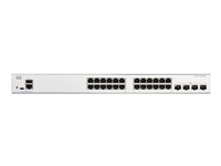 Cisco Catalyst 1200-24T-4X - Kytkin - L3 - smart - 24 x 10/100/1000 + 4 x 10Gb Ethernet SFP+ - telineeseen asennettava C1200-24T-4X