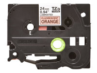 Brother TZe-B51 - Standardi tarra - musta fluoresentilla oranssilla - Roll (2.4 cm x 5 m) 1 kasetti(a) laminaattinauha malleihin Brother PT-D600; P-Touch PT-D800, E550, E800, P900, P950; P-Touch Cube Plus PT-P710 TZEB51