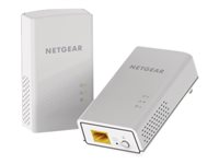 NETGEAR Powerline PL1000 - - voimajohtosovitinsarja - - 1GbE, HomePlug AV (HPAV) 2.0 - seinäpistorasiaan kytkettävä (pakkaus sisältää 2) PL1000-100PES