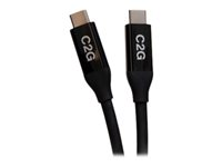 C2G 3.3ft (1m) USB-C Male to USB-C Male Cable (20V 5A) - USB4 (40Gbps) - USB-kaapeli - 24 pin USB-C (uros) to 24 pin USB-C (uros) - USB 2.0 / USB 3.2 / USB4 / Thunderbolt 3 - 20 V - 5 A - 1 m - käännettävät liittimet, 8K tuki, kullatut liittimet, USB-virransyöttö (100 W) - musta C2G28878