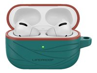 LifeProof Eco-Friendly - Kotelo langatttomille kuulokkeille - 75 % valtameripohjaista kierrätysmuovia - down under (vihreä/oranssi) malleihin Apple AirPods Pro 77-83839