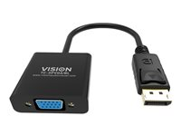 Vision Professional - Näyttösovitin - DisplayPort (uros) to HD-15 (VGA) (naaras) - musta TC-DPVGA/BL