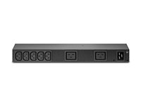 APC Basic Rack PDU AP6120A - Virranjakeluyksikkö (telineasennettava) - Vaihtovirta 100-240 V - tulo: EC 60320 C20 - lähtöliittimet: 9 (power IEC 60320 C13, IEC 60320 C19) malleihin P/N: SMTL1000RMI2UC, SMX1000C, SMX1500RM2UC, SMX1500RM2UCNC, SMX750C, SMX750CNC AP6120A