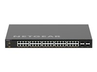 NETGEAR AV Line M4350-40X4C - Kytkin - L3 - Hallinnoitu - 40 x 100/1000/2.5G/5G/10GBase-T (PoE++) + 4 x 40/100 Gigabit QSFP28 - ilmavirtaus edestä taaksepäin - telineeseen asennettava - PoE++ (196 W) XSM4344C-100NES