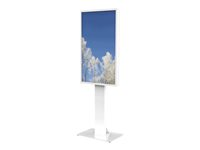 HI-ND Floorstand Glass with Casing 55" - Teline malleihin digital signage -LCD-paneeli - metalli, lasi - valkoinen, RAL 9003 -näytön koko: 55" -kiinnitysliitäntä: 200 x 200 mm - lattialla seisova malleihin LG 55XS2, 55XS4 FS5525-5001-01