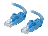 C2G Cat6 Booted Unshielded (UTP) Network Patch Cable - Kytkentäkaapeli - RJ-45 (uros) to RJ-45 (uros) - 1 m - UTP - CAT 6 - valettu, piikitön, säikeinen - sininen 83386