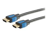C2G 10ft HDMI Cable with Gripping Connectors - High Speed 4K HDMI Cable - 4K 60Hz - M/M - HDMI-kaapeli Ethernetillä - HDMI uros to HDMI uros - 3.05 m - kaksoiseristetty - musta - 4K-tuki 29678