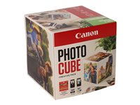 Canon Photo Cube Creative Pack - Kiiltävä - 2 pakettia - musta, väri (sinivihreä, sinipunainen, keltainen) - alkuperäinen - mustekasetti/paperipaketti malleihin PIXMA TS5350, TS5350i, TS5351, TS5351i, TS5352, TS5353, TS7450, TS7450i, TS7451, TS7451i 3713C014