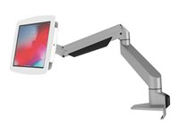 Compulocks iPad Air 10.9" Space Enclosure Articulating Arm Mount - Asennuspakkaus (nivelvarsi, kotelo) malleihin tabletti - lukittava - korkealaatuinen alumiini - valkoinen, hopea -näytön koko: 10.9" - seinään asennettava, tiskin yläosa, pöytäasennus malleihin Apple 10.9-inch iPad Air (4. sukupolvi, 5th generation) 660REACH109IPDSW