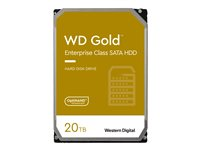 WD Gold WD201KRYZ - Kiintolevyasema - 20 Tt - sisäinen - 3.5" - SATA 6Gb/s - 7200 kierrosta/min - puskuri: 512 Mt WD201KRYZ