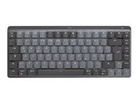 Logitech Master Series MX Mechanical Mini - Näppäimistö - taustavalaisu - langaton - Bluetooth LE - QWERTY - pohjoismainen (tanska/suomi/norja/ruotsi) - näppäinkytkin: Clicky - grafiitti 920-010778