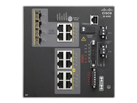 Cisco Industrial Ethernet 4000 Series - Kytkin - Hallinnoitu - 8 x 10/100 + 4 x combo Gigabit SFP - DIN-kiskoon kiinnitettävä - DC power IE-4000-8T4G-E