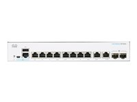 Cisco Business 350 Series 350-8T-E-2G - Kytkin - L3 - Hallinnoitu - 8 x 10/100/1000 + 2 x combo Gigabit Ethernet/Gigabit SFP - telineeseen asennettava CBS350-8T-E-2G-EU