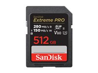 SanDisk Extreme Pro - Flash-muistikortti - 512 Gt - Video Class V60 / UHS-II U3 / Class10 - SDXC UHS-II SDSDXEP-512G-GN4IN