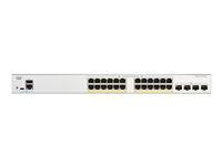 Cisco Catalyst 1200-24P-4X - Kytkin - L3 - smart - 24 x 10/100/1000 (PoE+) + 4 x 10Gb Ethernet SFP+ - telineeseen asennettava - PoE+ (195 W) C1200-24P-4X