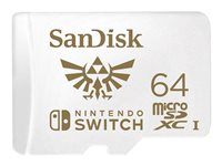 SanDisk Nintendo Switch - Flash-muistikortti - 64 Gt - UHS-I U3 - microSDXC UHS-I malleihin Nintendo Switch SDSQXAT-064G-GNCZN