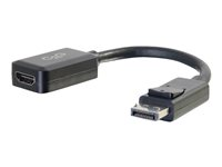 C2G 8in DisplayPort to HDMI Adapter - DP to HDMI Adapter - 1080p - Black - M/F - Näyttösovitin - DisplayPort uros to HDMI naaras - 20.3 cm - suojattu - musta 54322