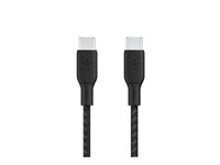 Belkin BoostCharge - USB-kaapeli - 24 pin USB-C (uros) to 24 pin USB-C (uros) - 2 m - musta malleihin Apple 10.9-inch iPad Air; Google Pixel 4a, 5, 6; Samsung Galaxy Note20, S21, S21 5G, S22 CAB014BT2MBK