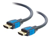C2G 6ft HDMI Cable with Gripping Connectors - High Speed 4K HDMI Cable - 4K 60Hz - M/M - HDMI-kaapeli Ethernetillä - HDMI uros to HDMI uros - 1.83 m - kaksoiseristetty - musta - 4K-tuki 29677