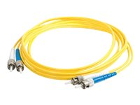 C2G ST-ST 9/125 OS1 Duplex Singlemode PVC Fiber Optic Cable (LSZH) - Verkkokaapeli - ST single-mode (uros) to ST single-mode (uros) - 3 m - kuituoptinen - kaksipuolinen (duplex) - 9 / 125 micron - OS1 - ei sisällä halogeenia - keltainen 85561