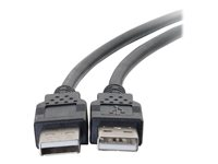 C2G 3.3ft USB Cable - USB A to USB A Cable - USB 2.0 - Black - M/M - USB-kaapeli - USB (uros) to USB (uros) - USB 2.0 - 1 m - musta 28105